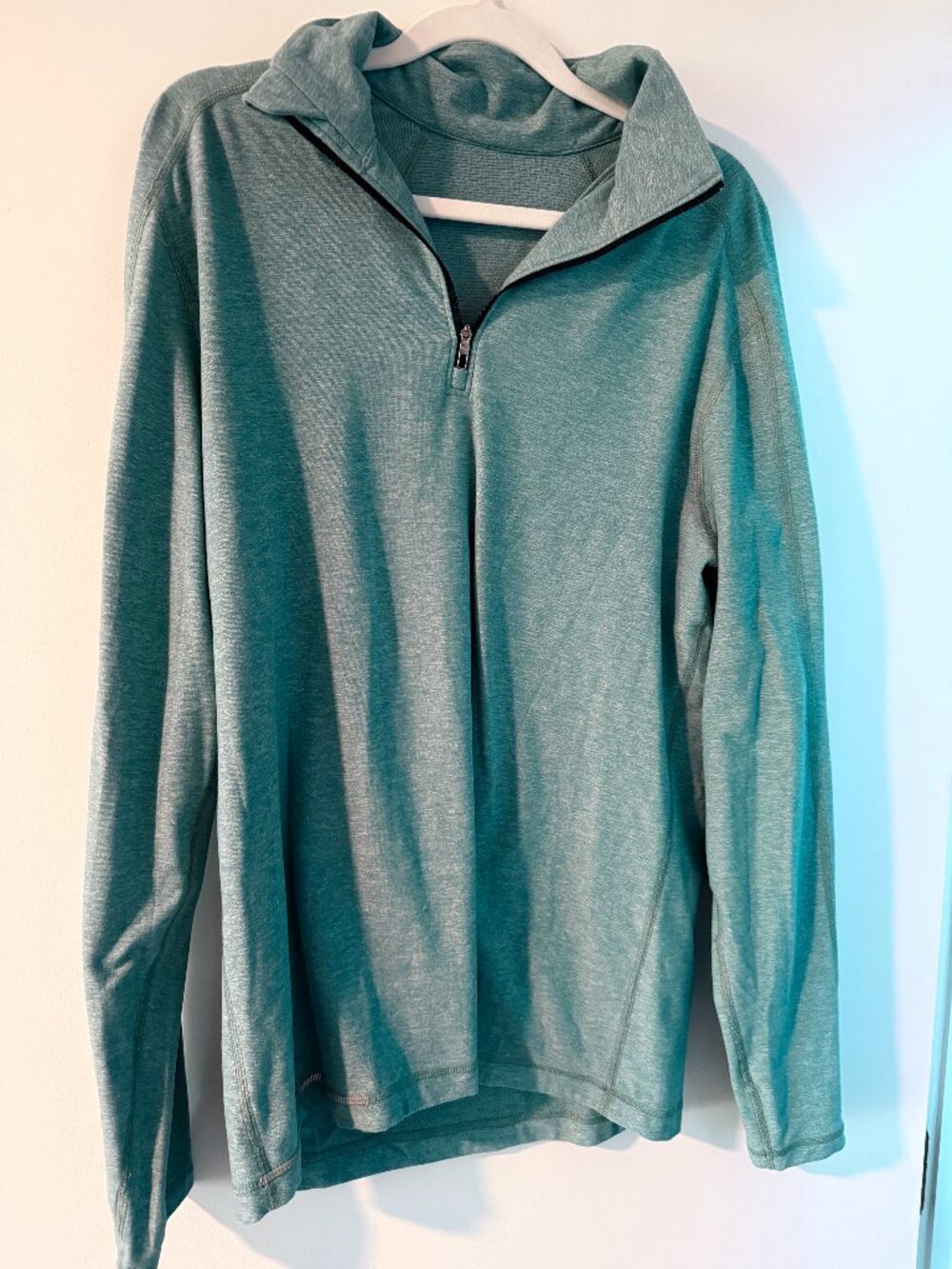 Lululemon Men's Surge Warm 1/2 Zip Silver Heathered Defender Size M